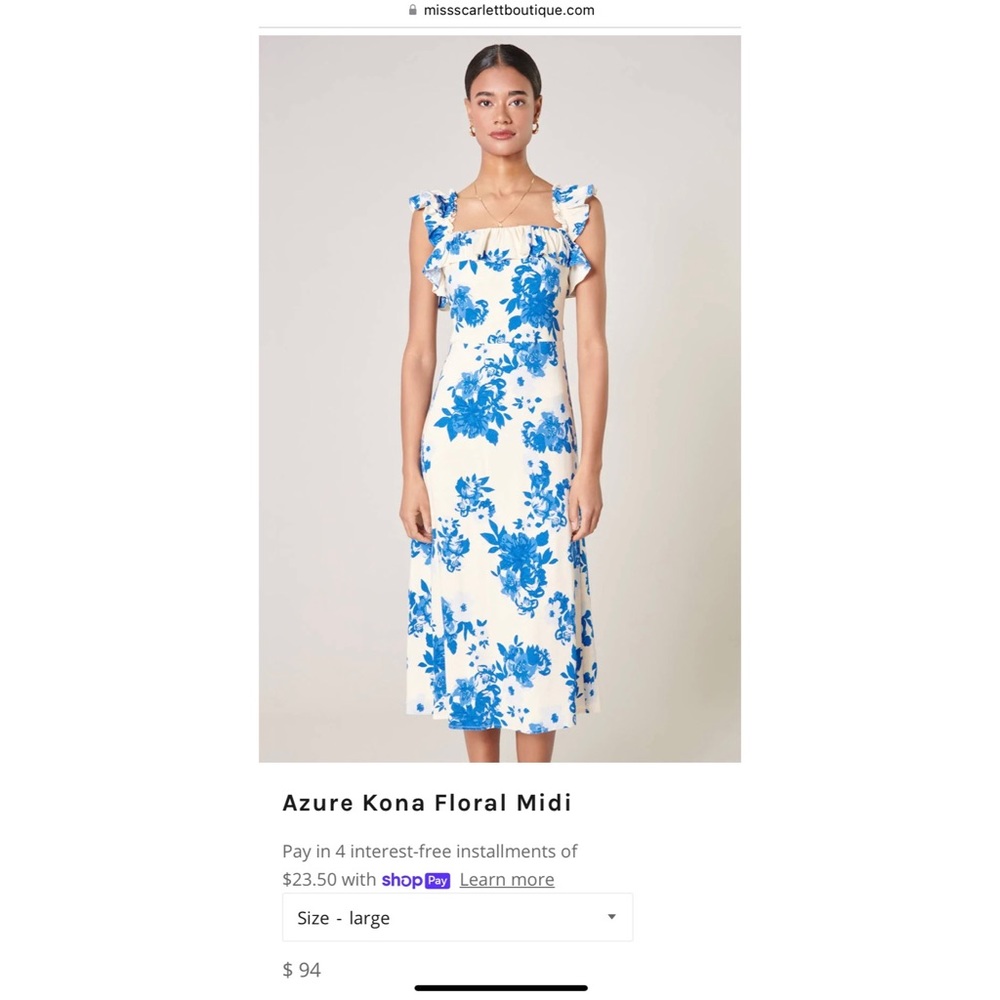 Azure Kona Floral Midi